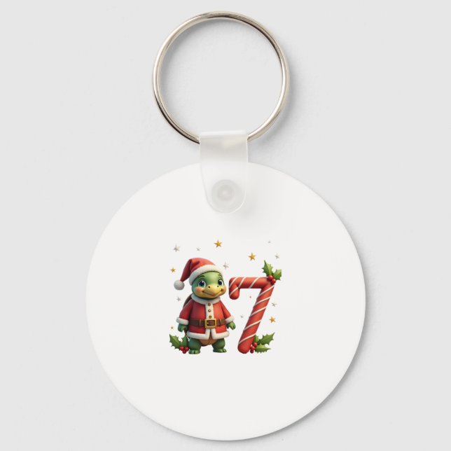 Funny 67 Meme Turtle Christmas PJm Men Women Famil Key Ring (Front)