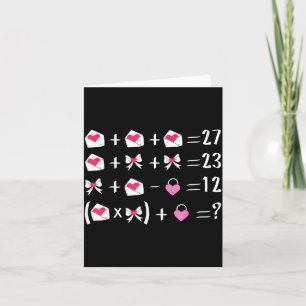 Funny 67 Meme Valentine Math Teacher Bow Six Seven Card