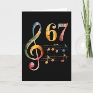 Funny 67 Music Meme Slang Six Seven Music Teacher Card