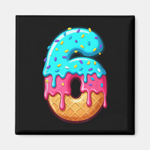 Funny 67 Number 6 Ice Cream Drip Meme Matching Gro Magnet