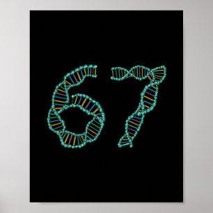 Funny 67 Number Meme Dna Replication Molecular Sci Poster