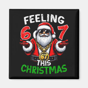 Funny 67 Santa Christmas Shirts Kids Teen Boys 6-7 Magnet