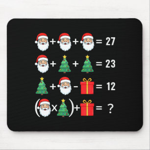 Funny 67 Santa Tree Math Teacher Christmas Xmas Hu Mouse Pad