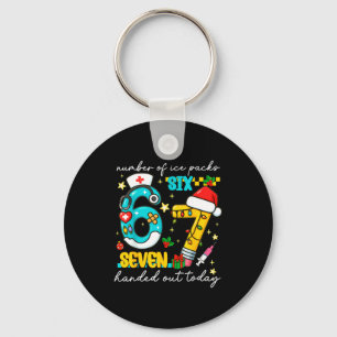 Funny 67 School Nurse Christmas Six Seven School N Key Ring