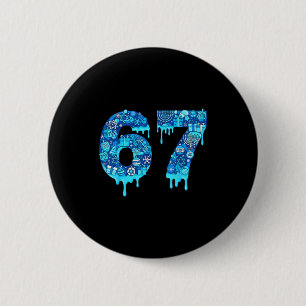 Funny 67 Six Seven 6 7 Happy Hanukkah Jewish Chanu Cm Round Badge