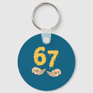 Funny 67 Six Seven Cheesy Mac &amp; Cheese 6 7 Kid Key Ring