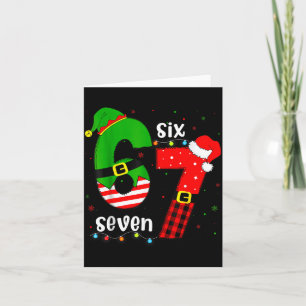 Funny 67 Six Seven Christmas Boys Girls Kids Teens Card