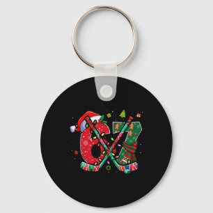 Funny 67 Six Seven Christmas Ice Hockey  Key Ring