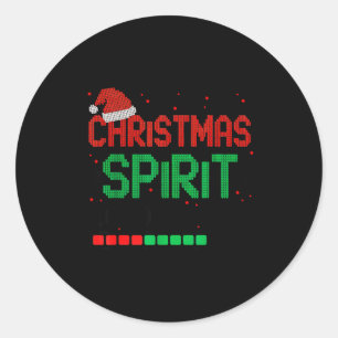 Funny 67 Six Seven Christmas Srit Loading 67% Xmas Classic Round Sticker