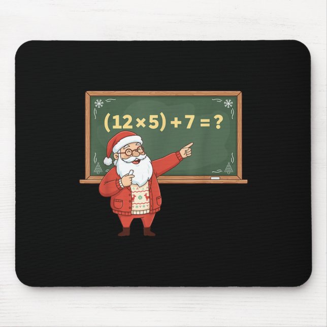 Funny 67 Six Seven Math Teacher Christmas Meme Equ Mouse Pad (Front)