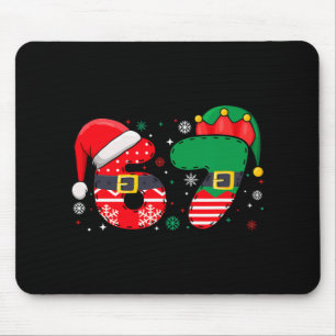 Funny 67 Six Seven Meme 6-7 Christmas Xmas Pajamas Mouse Pad