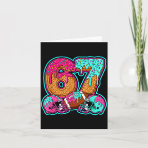 Funny 67 Six Seven Meme American Football Number # Card