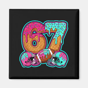 Funny 67 Six Seven Meme American Football Number # Magnet