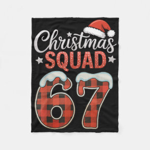 Funny 67 Six Seven Meme Brainrot 67 Christmas Squa Fleece Blanket