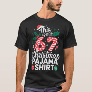 Funny 67 Six Seven Meme Brainrot Cringe Christmas  T-Shirt