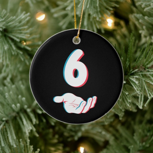 Funny 67 Six Seven Meme Couple Matching  Ceramic Tree Decoration (Tree)