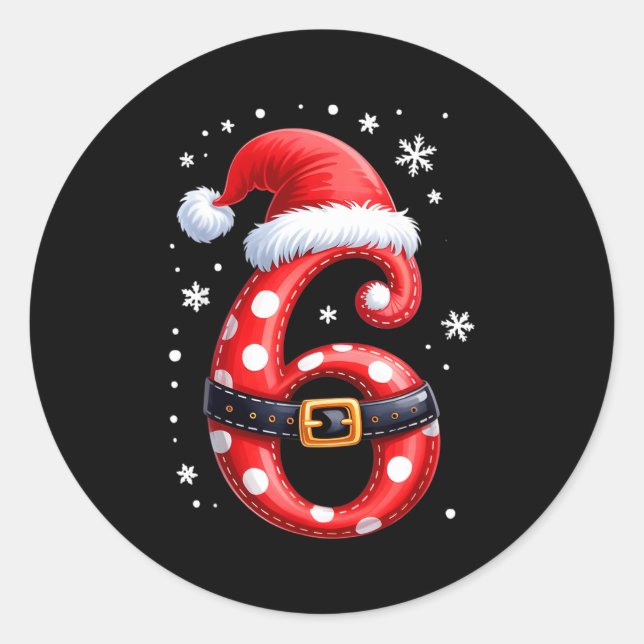 Funny 67 Six Seven Meme Couple Matching Christmas  Classic Round Sticker (Front)