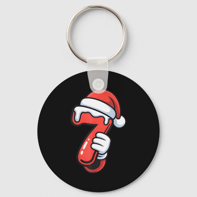 Funny 67 Six Seven Meme Couple Matching Christmas  Key Ring (Front)