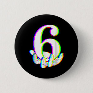 Funny 67 Six Seven Meme Couple Matching Halloween  6 Cm Round Badge