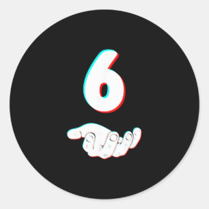 Funny 67 Six Seven Meme Couple Matching Halloween  Classic Round Sticker
