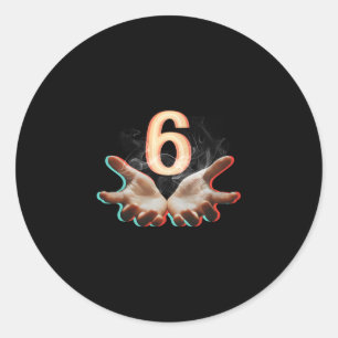 Funny 67 Six Seven Meme Couple Matching Halloween  Classic Round Sticker