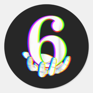 Funny 67 Six Seven Meme Couple Matching Halloween  Classic Round Sticker
