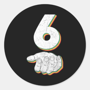 Funny 67 Six Seven Meme Couple Matching Halloween  Classic Round Sticker