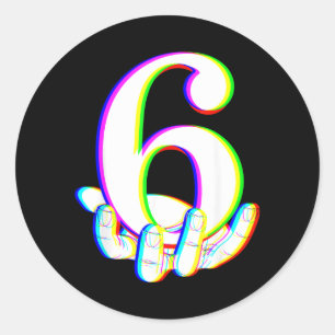 Funny 67 Six Seven Meme Couple Matching Halloween Classic Round Sticker