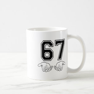Funny 67 Six Seven Meme Couple Matching Halloween  Coffee Mug