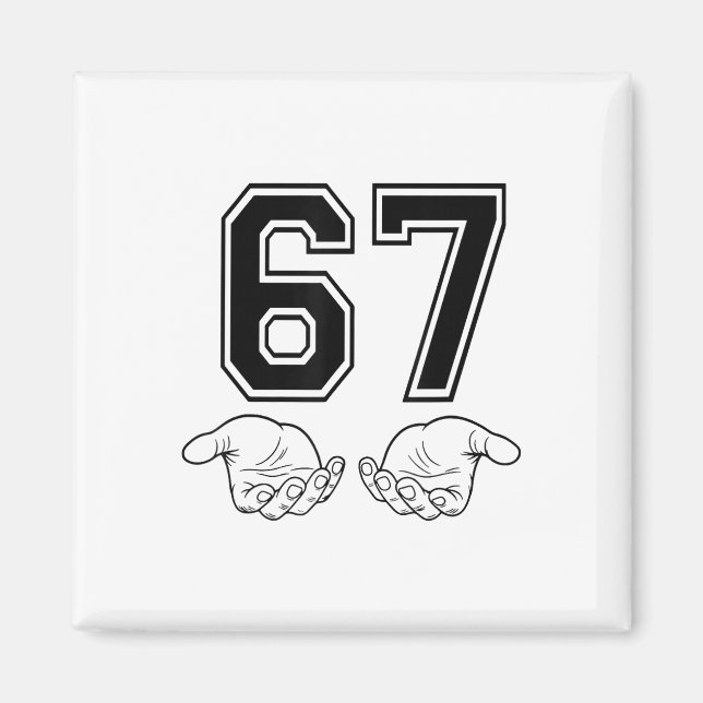Funny 67 Six Seven Meme Couple Matching Halloween  Magnet (Front)