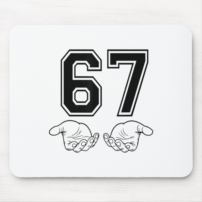 Funny 67 Six Seven Meme Couple Matching Halloween  Mouse Pad (Front)