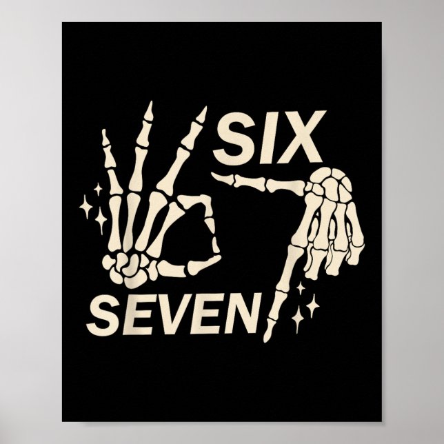 Funny 67 Six Seven Meme Couple Matching Halloween  Poster (Front)