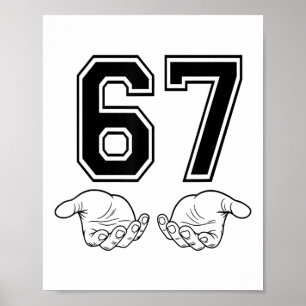 Funny 67 Six Seven Meme Couple Matching Halloween Poster