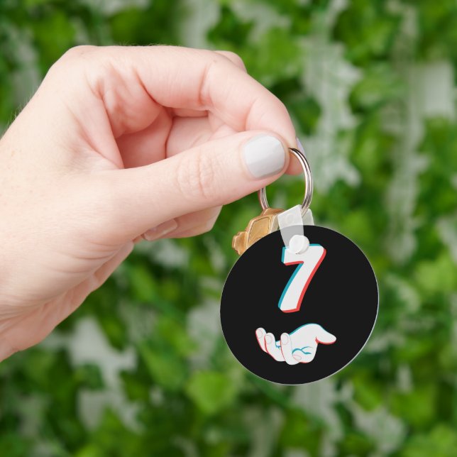 Funny 67 Six Seven Meme Couple Matching  Key Ring (Hand)
