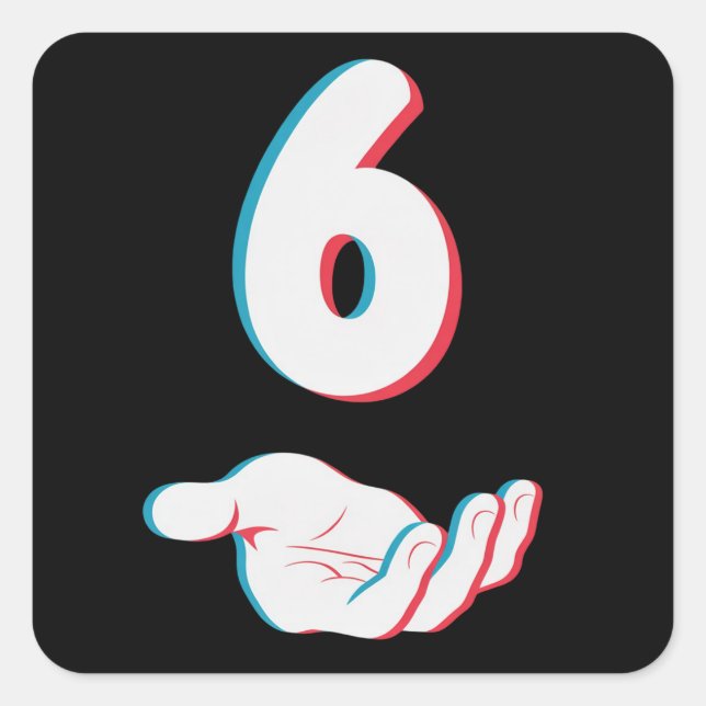 Funny 67 Six Seven Meme Couple Matching  Square Sticker (Front)