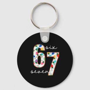 Funny 67 Six Seven Meme Cringe Christmas  Key Ring