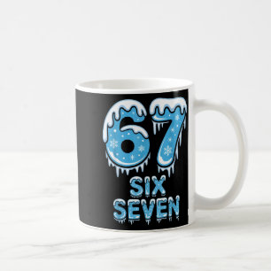 Funny 67 Six Seven Meme Icy Snow Winter Christmas Coffee Mug
