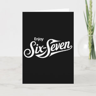 Funny 67 Six Seven Meme T-tee For Humor Lovers _1  Card