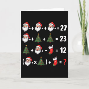 Funny 67 Six Seven Santa Tree Math Teacher Christm Card