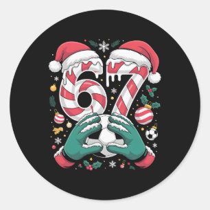 Funny 67 Six Seven Soccer Goalkeeper Funny Meme Ch Classic Round Sticker