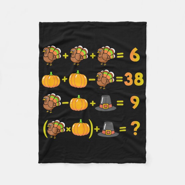 Funny 67 Six Seven Thanksgiving Math Logic Puzzle  Fleece Blanket (Front)
