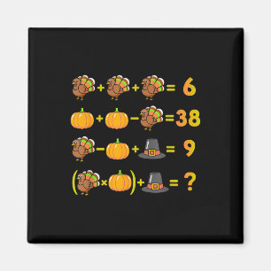 Funny 67 Six Seven Thanksgiving Math Logic Puzzle Magnet