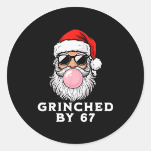 Funny 67 Six Seven Xmas Meme Brainrot 67 Ed By 67 Classic Round Sticker