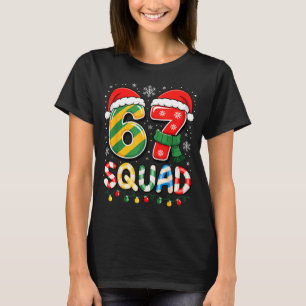 Funny 67 Squad Candy Cane Santa Hat Christmas Men  T-Shirt