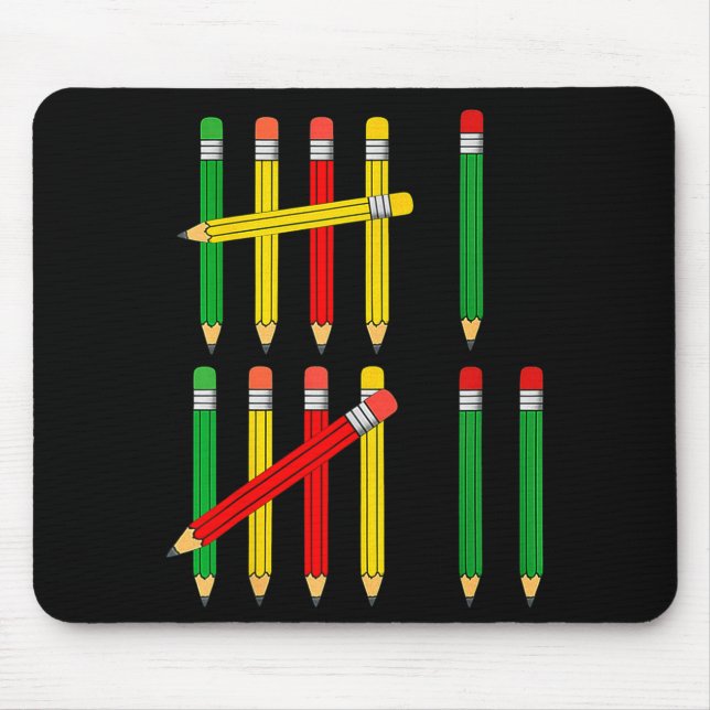 Funny 67 Tally Marks Math For Teachers Students Si Mouse Pad (Front)