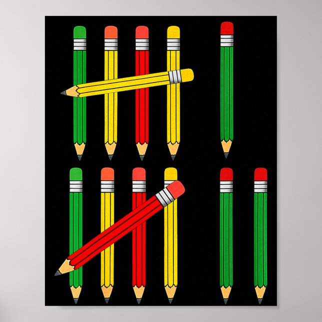 Funny 67 Tally Marks Math For Teachers Students Si Poster (Front)