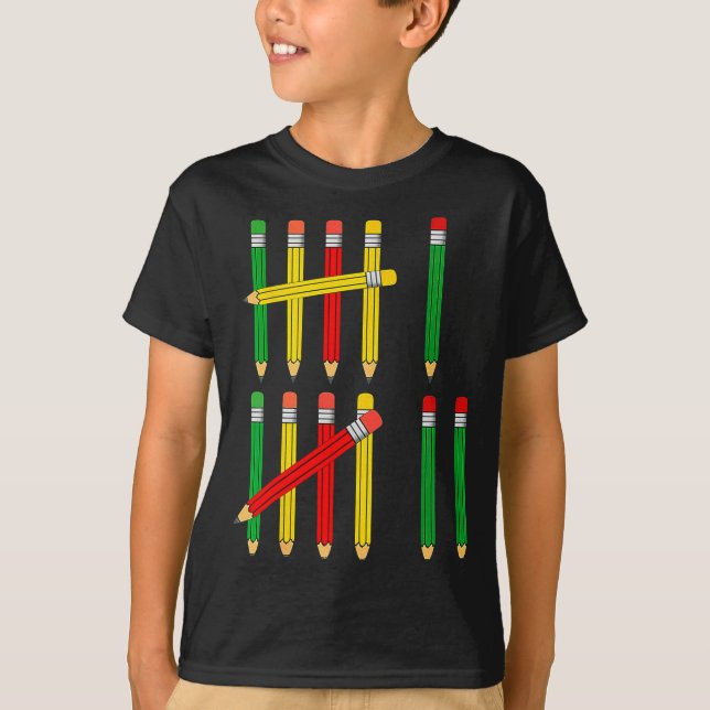 Funny 67 Tally Marks Math For Teachers Students Si T-Shirt (Front)
