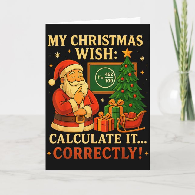 Funny 67 Tee Christmas Math 67 Meme – 6 7 Teacher  Card (Front)