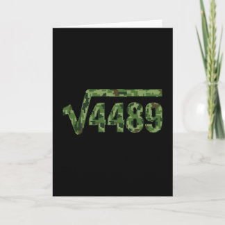 Funny 67 Trendy Square Root 4489 Camo Tee  Card