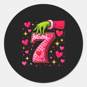 Funny 67 Valentine Meme Couple Matching Love  Classic Round Sticker